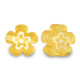 Millefiori beads flower 5-6x3mm - Ochre yellow